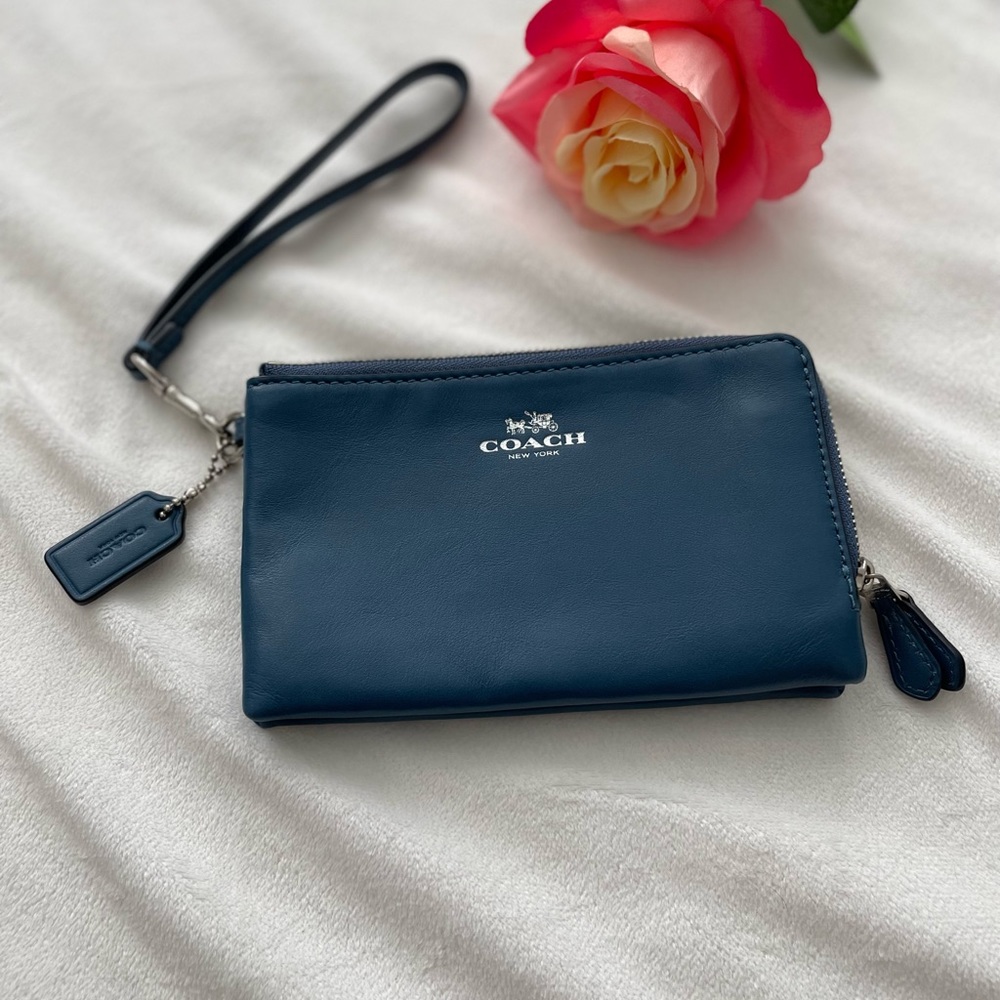 Blue Coach Wristlet.